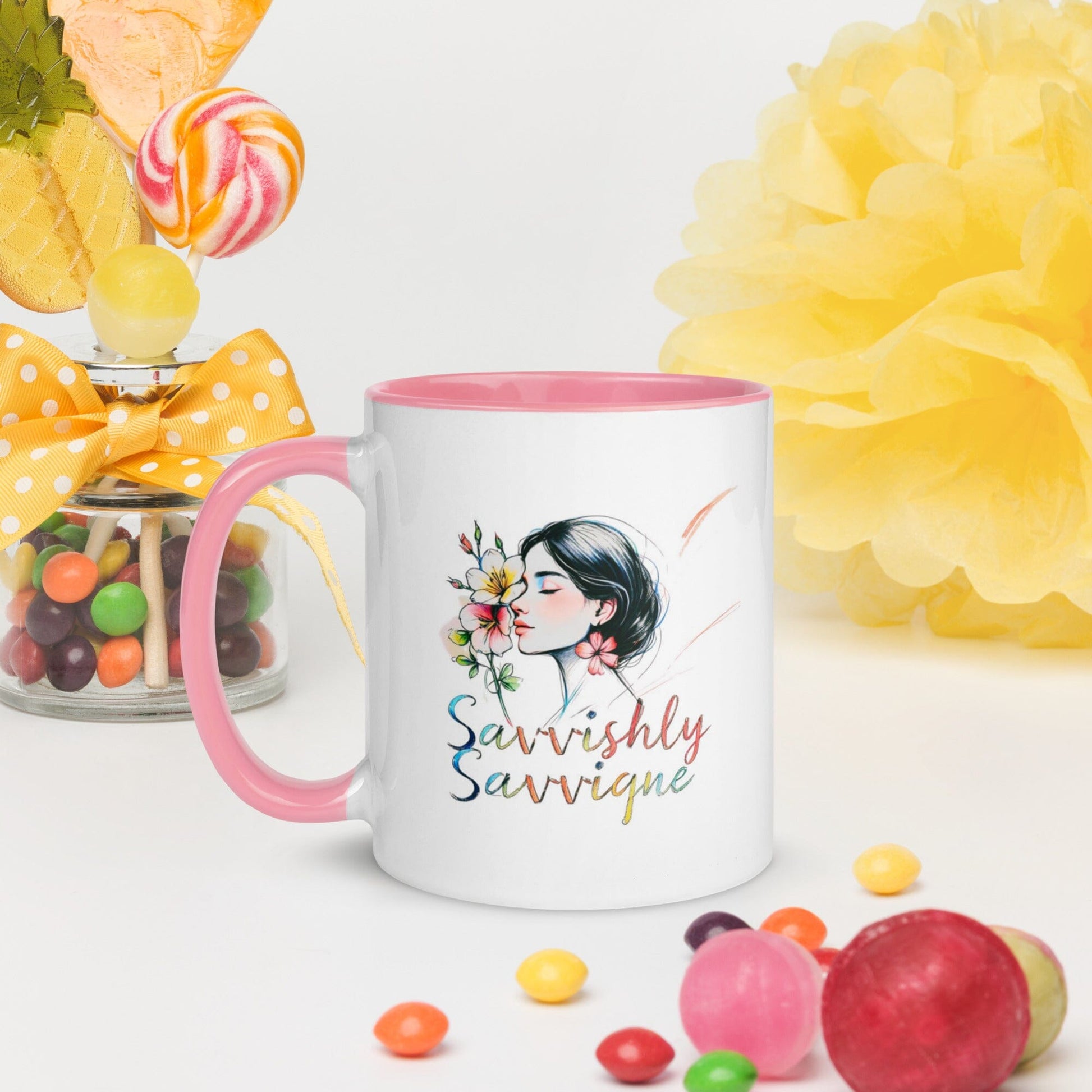 Color Inside Ceramic Mug - 10 Vibrant Interior Colors Available Drinkware Savvishly Savvique 