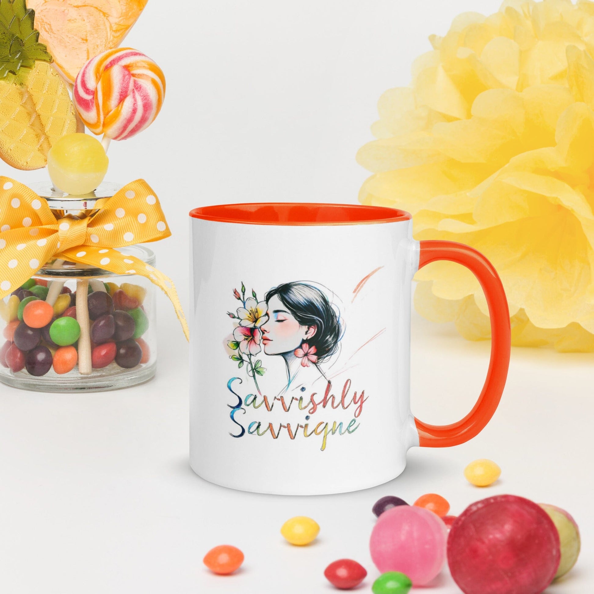 Color Inside Ceramic Mug - 10 Vibrant Interior Colors Available Drinkware Savvishly Savvique 