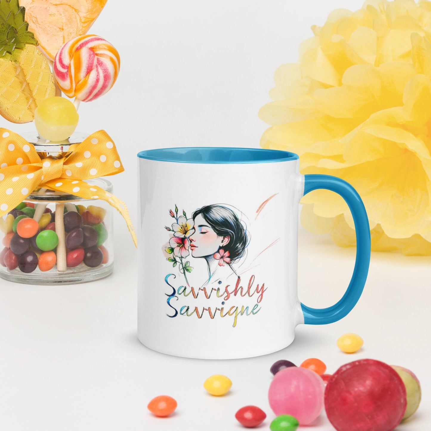 Color Inside Ceramic Mug - 10 Vibrant Interior Colors Available Drinkware Savvishly Savvique 