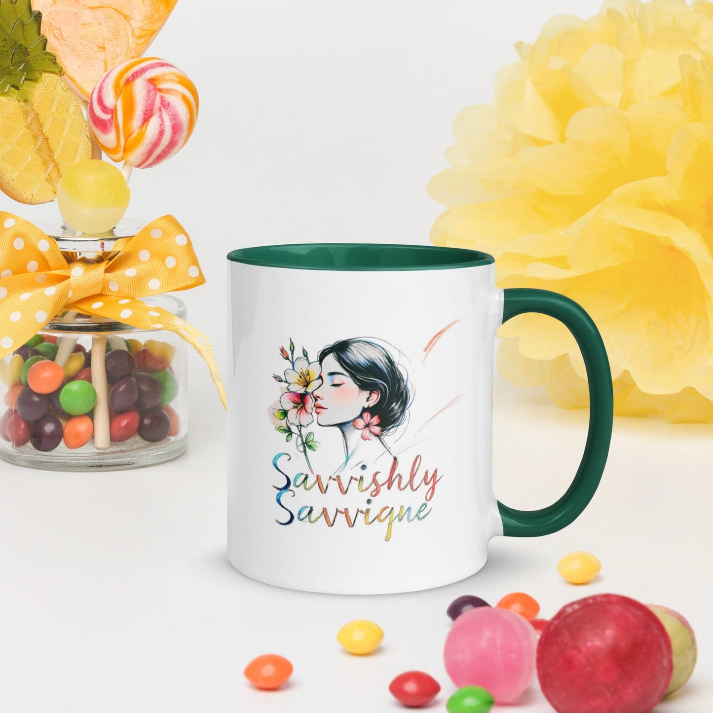 Color Inside Ceramic Mug - 10 Vibrant Interior Colors Available Drinkware Savvishly Savvique 