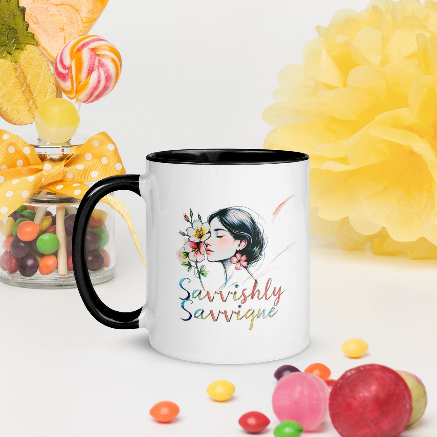 Color Inside Ceramic Mug - 10 Vibrant Interior Colors Available Drinkware Savvishly Savvique 