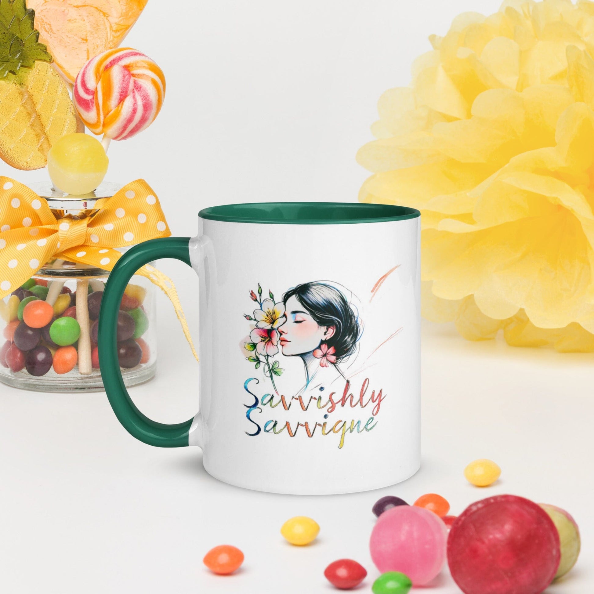 Color Inside Ceramic Mug - 10 Vibrant Interior Colors Available Drinkware Savvishly Savvique 