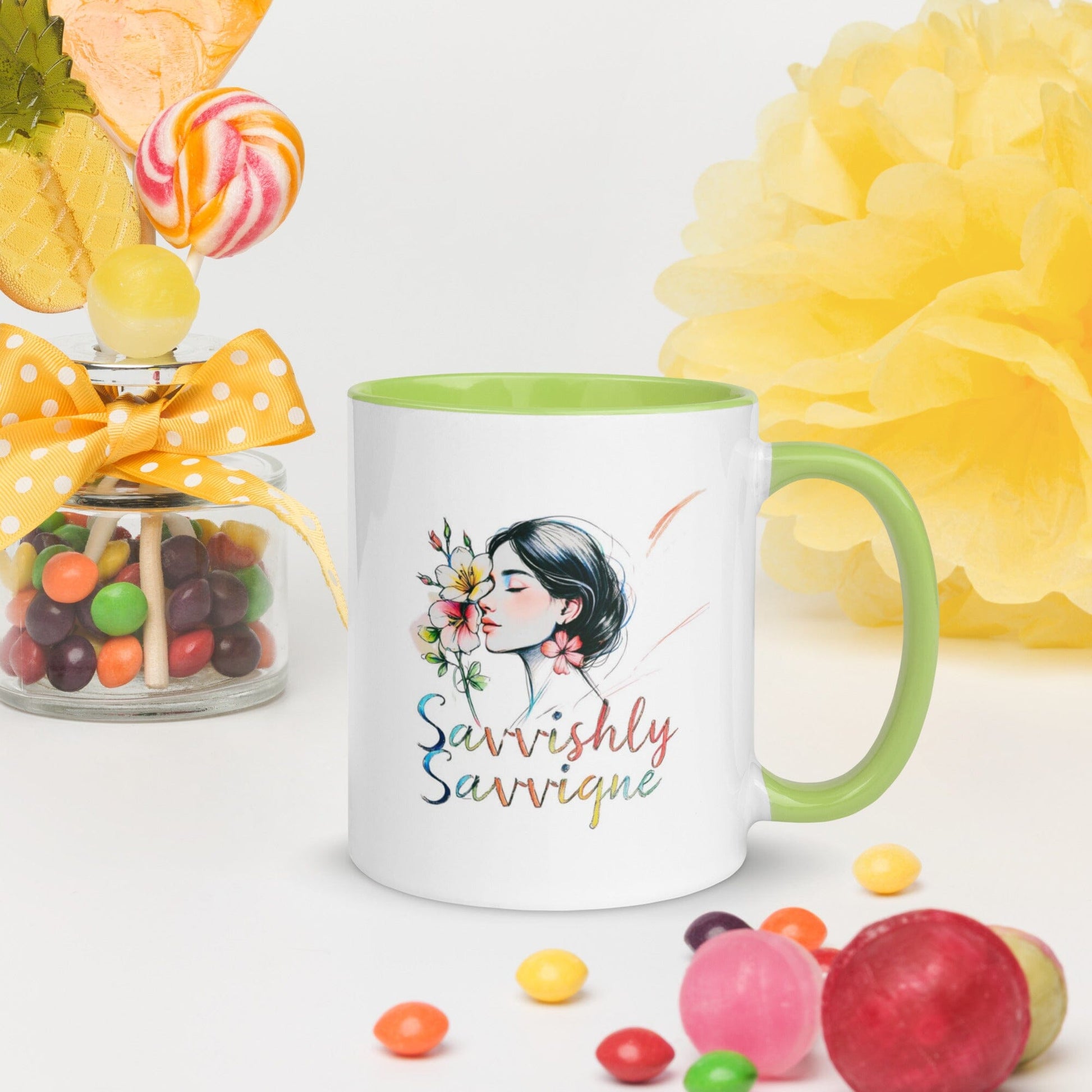 Color Inside Ceramic Mug - 10 Vibrant Interior Colors Available Drinkware Savvishly Savvique 