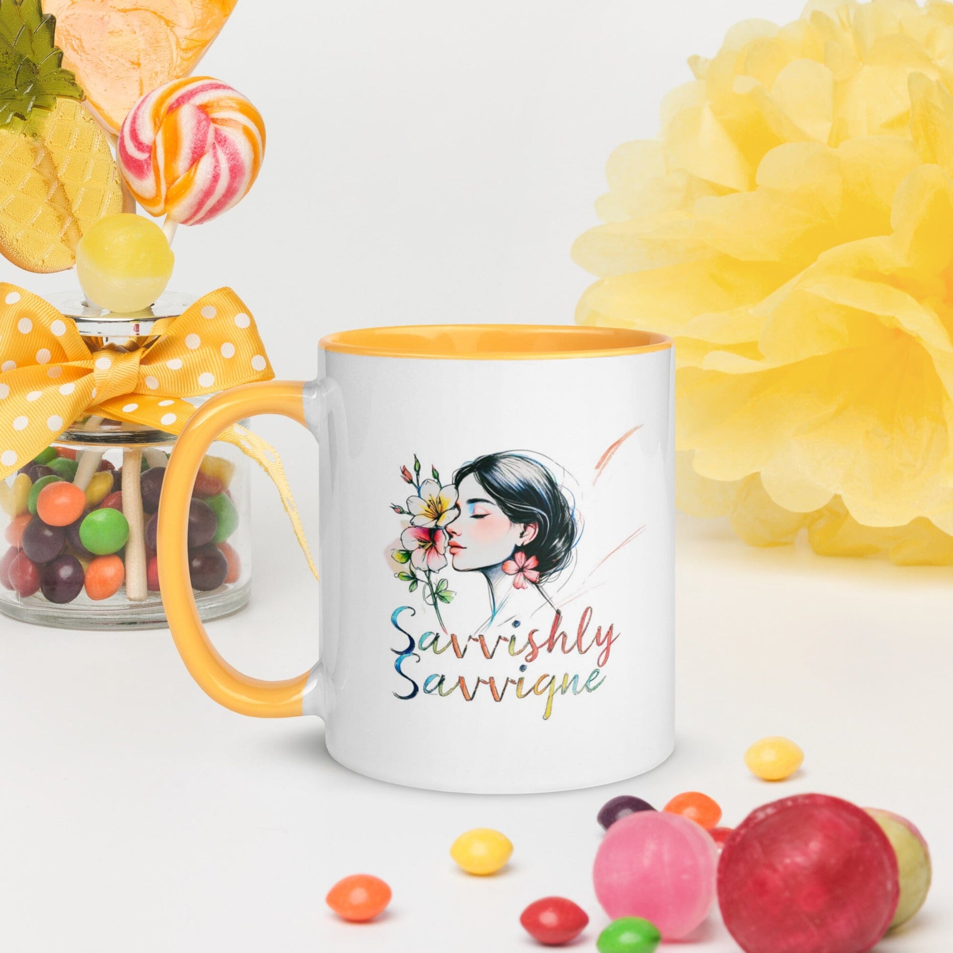 Color Inside Ceramic Mug - 10 Vibrant Interior Colors Available Drinkware Savvishly Savvique 