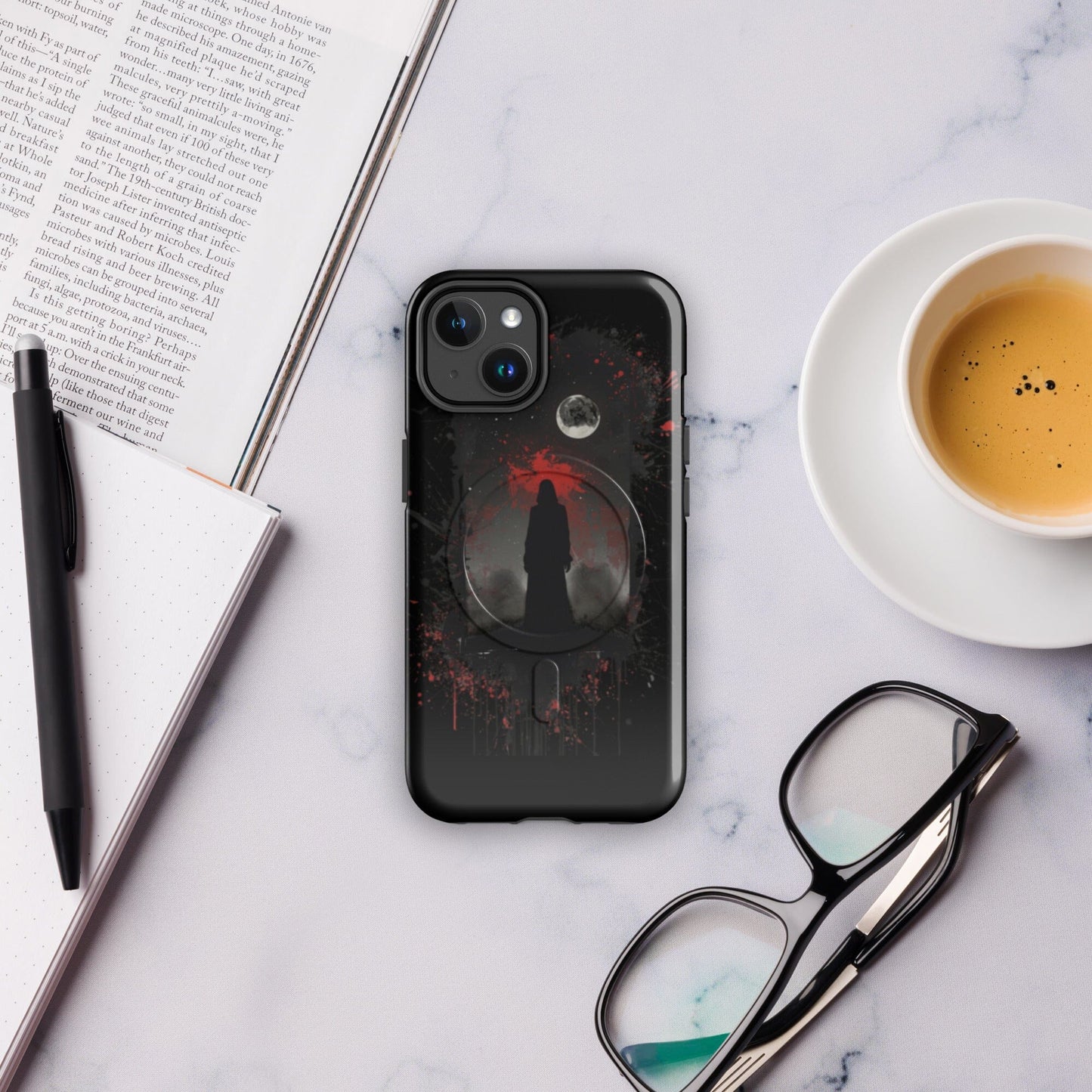 Dark figure in the night-MagSafe® tough case for iPhone® Phone Cases Savvishly Savvique Glossy iPhone 14 