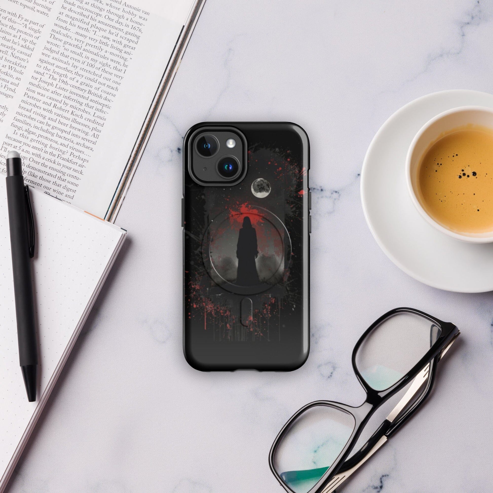Dark figure in the night-MagSafe® tough case for iPhone® Phone Cases Savvishly Savvique Glossy iPhone 14 