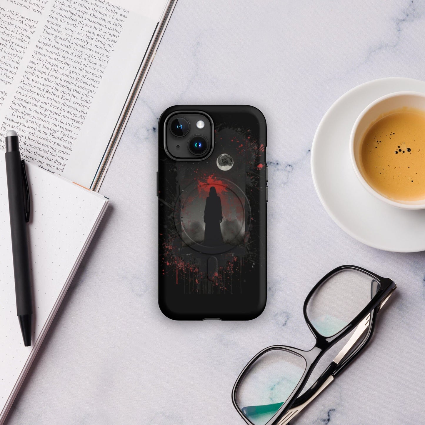 Dark figure in the night-MagSafe® tough case for iPhone® Phone Cases Savvishly Savvique Matte iPhone 15 