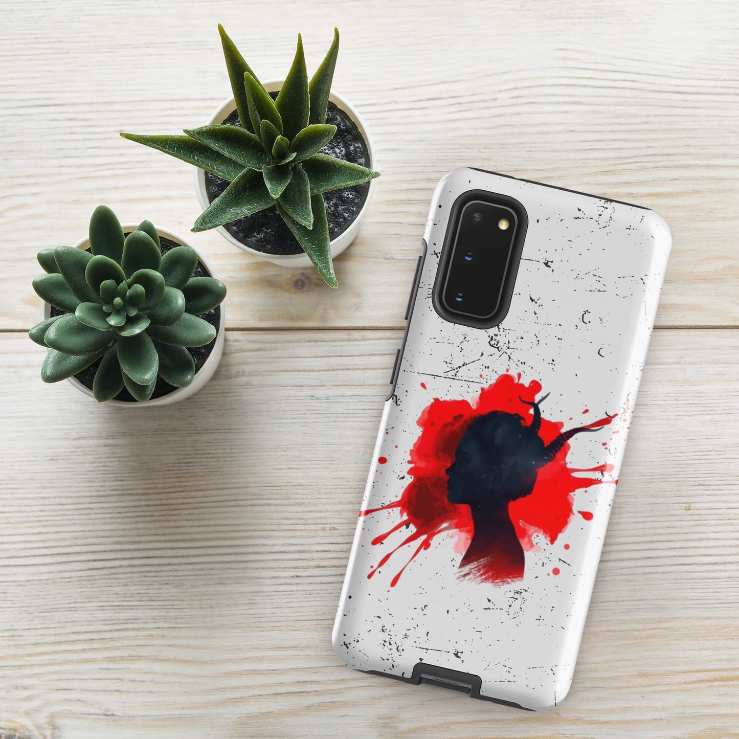 Demon Blood Splatter Samsung Case - Gothic Horror Phone Protection Phone Accessories Savvishly Savvique Glossy Samsung Galaxy S20 