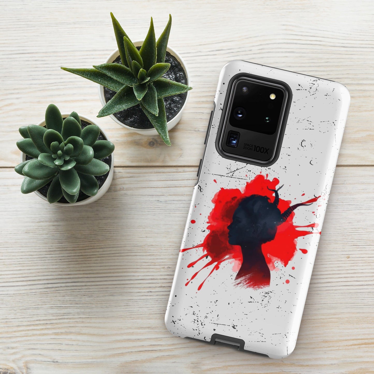 Demon Blood Splatter Samsung Case - Gothic Horror Phone Protection Phone Accessories Savvishly Savvique Glossy Samsung Galaxy S20 Ultra 