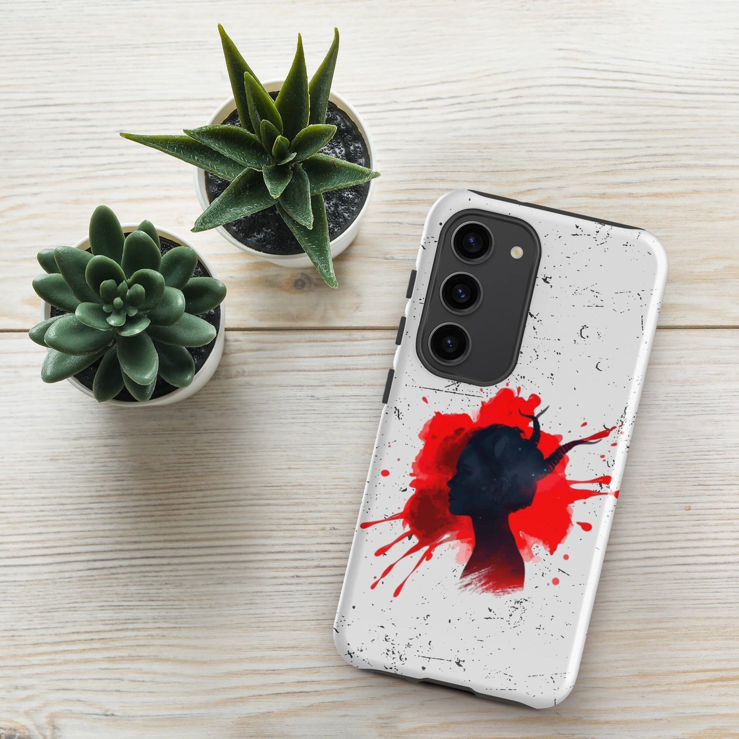 Demon Blood Splatter Samsung Case - Gothic Horror Phone Protection Phone Accessories Savvishly Savvique Glossy Samsung Galaxy S23 