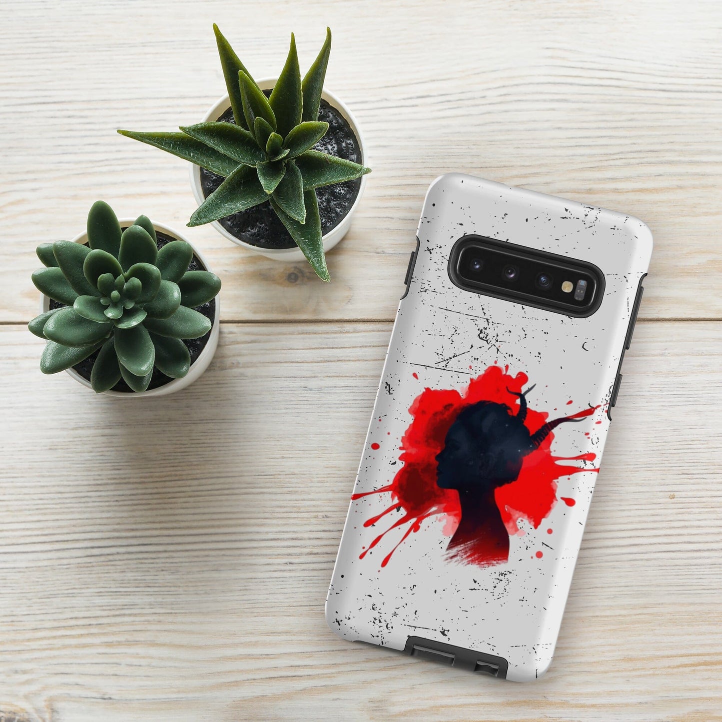 Demon Blood Splatter Samsung Case - Gothic Horror Phone Protection Phone Accessories Savvishly Savvique Matte Samsung Galaxy S10 