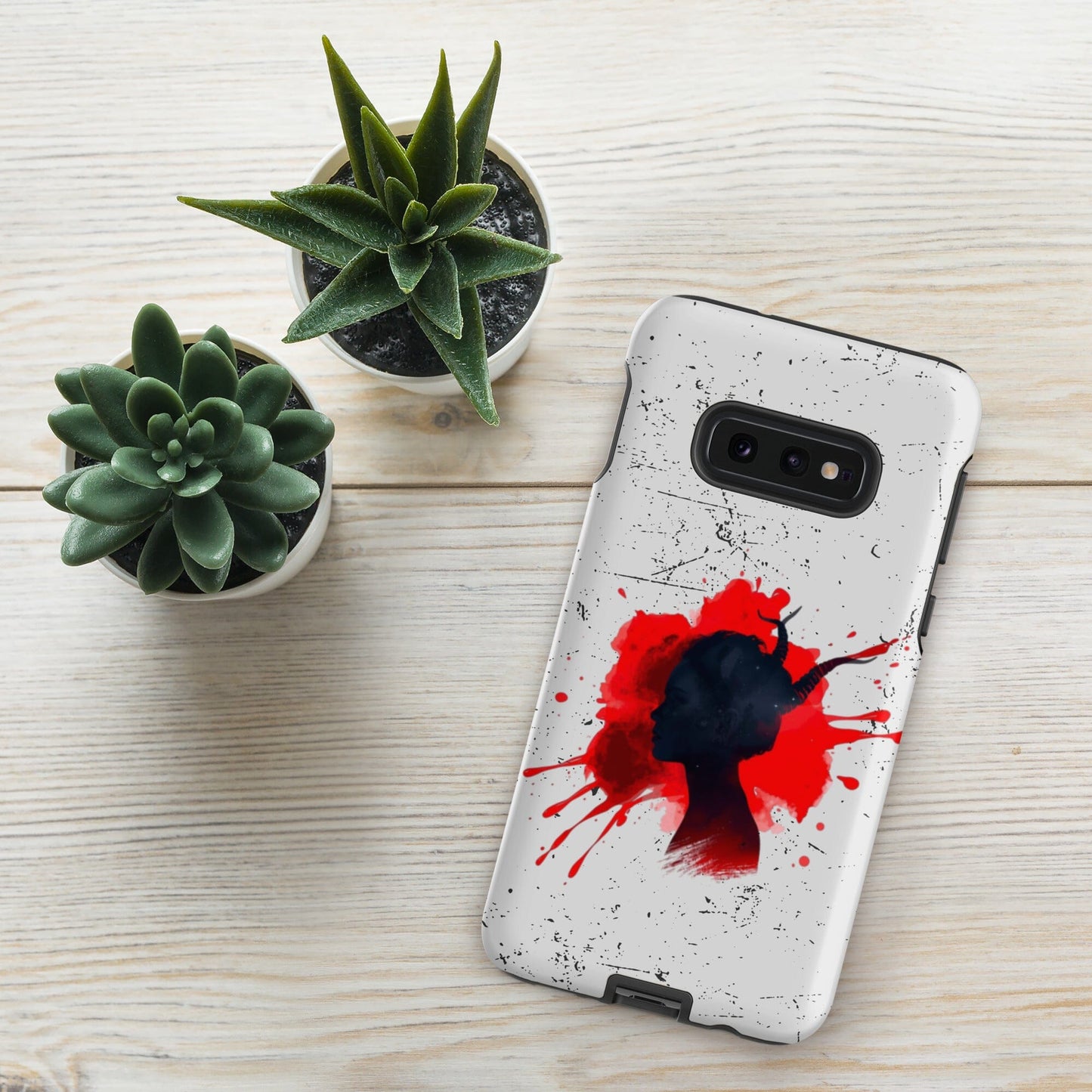 Demon Blood Splatter Samsung Case - Gothic Horror Phone Protection Phone Accessories Savvishly Savvique Matte Samsung Galaxy S10e 