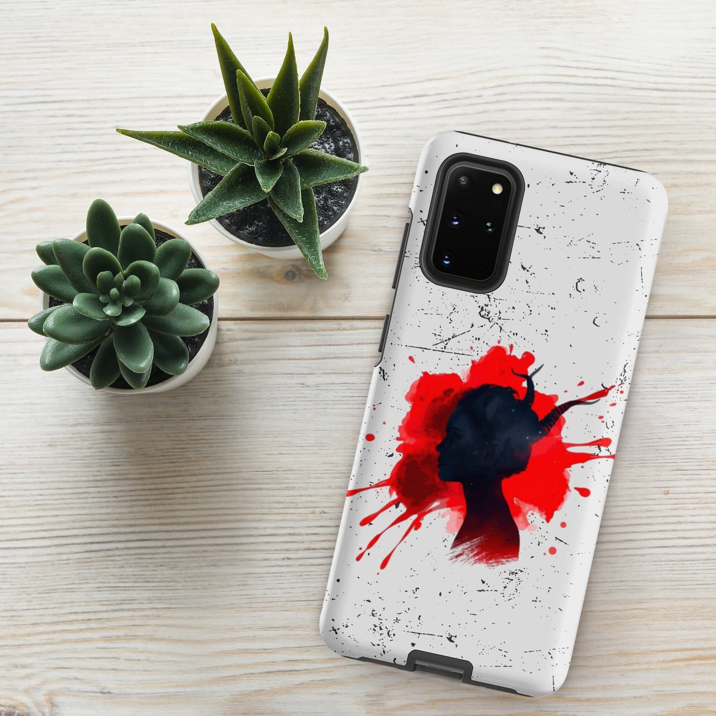 Demon Blood Splatter Samsung Case - Gothic Horror Phone Protection Phone Accessories Savvishly Savvique Matte Samsung Galaxy S20 Plus 