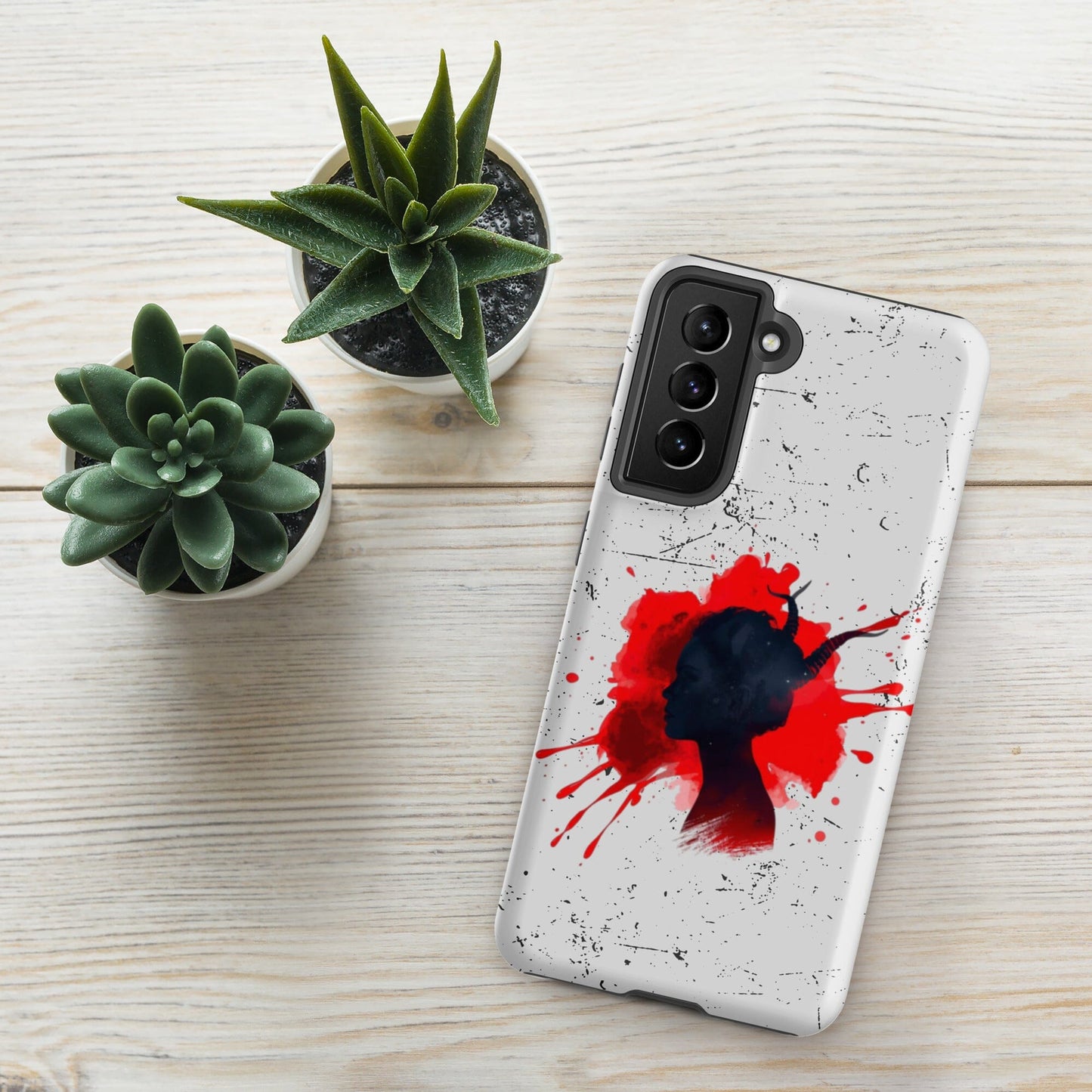 Demon Blood Splatter Samsung Case - Gothic Horror Phone Protection Phone Accessories Savvishly Savvique Matte Samsung Galaxy S21 
