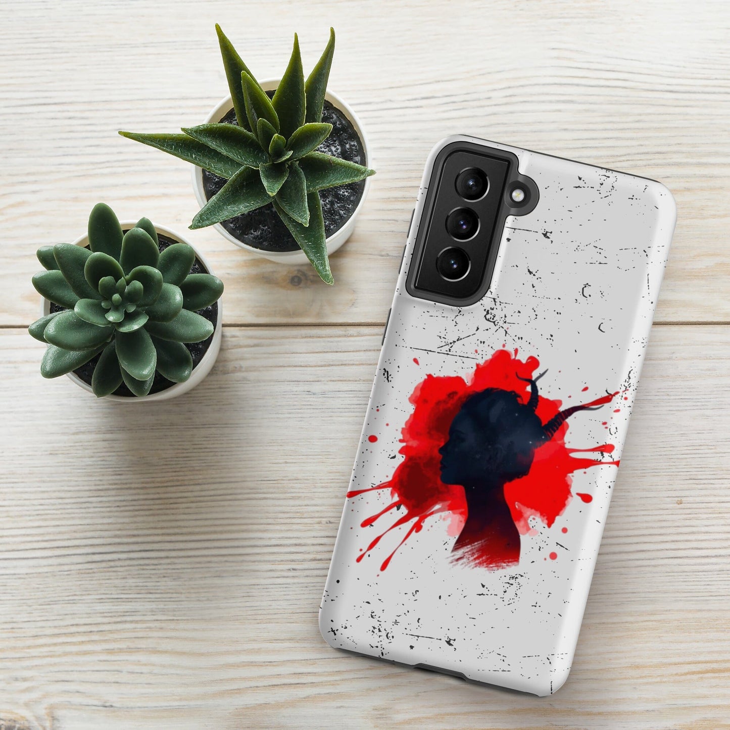 Demon Blood Splatter Samsung Case - Gothic Horror Phone Protection Phone Accessories Savvishly Savvique Matte Samsung Galaxy S21 Plus 