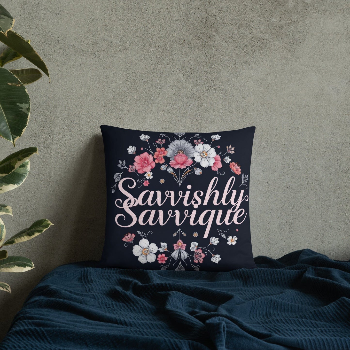 Designer Square Pillow - Complete Set with Insert Included Home Decor Savvishly Savvique 
