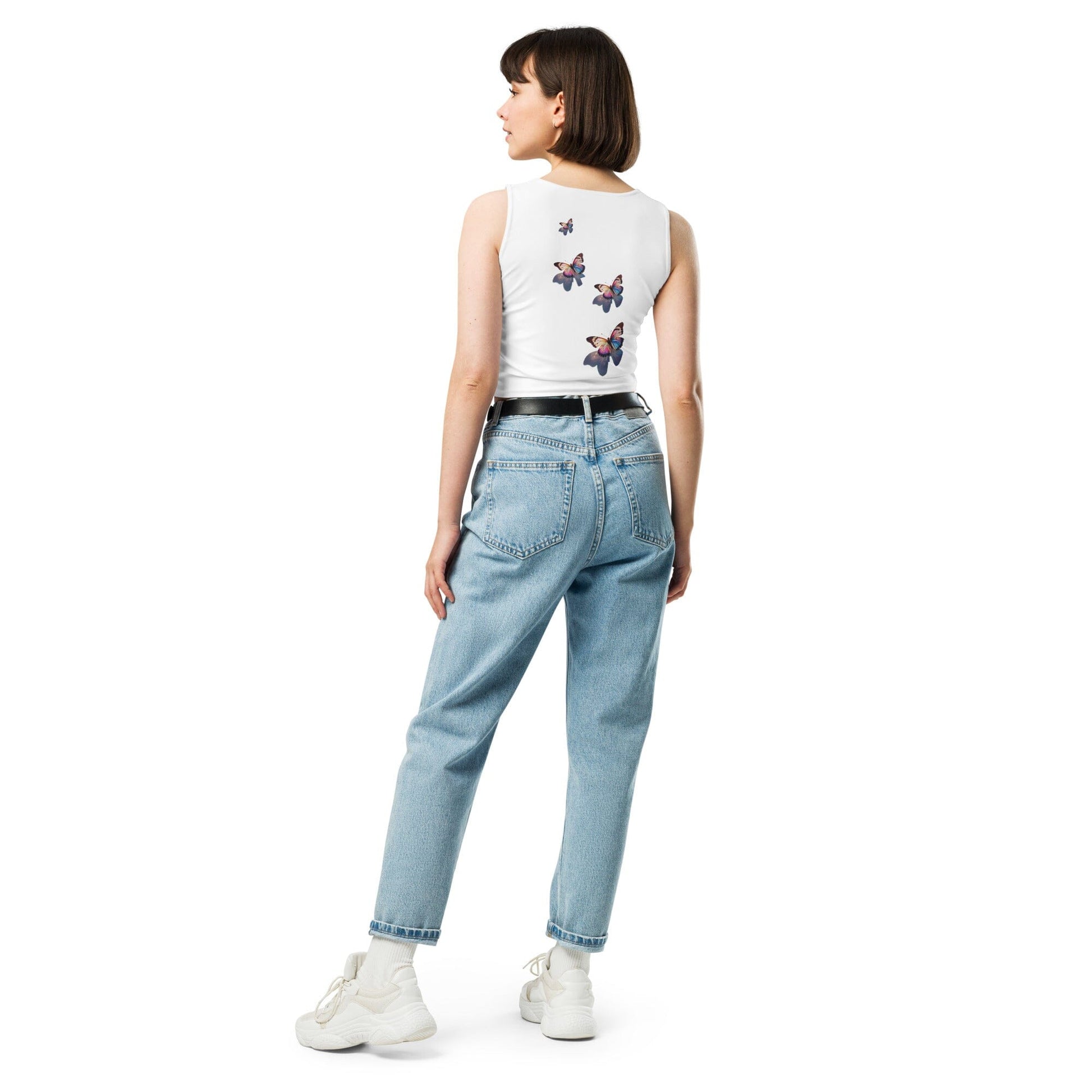 Follow Your Dreams Butterfly Crop Top - Inspirational Design Clothing Savvishly Savvique 
