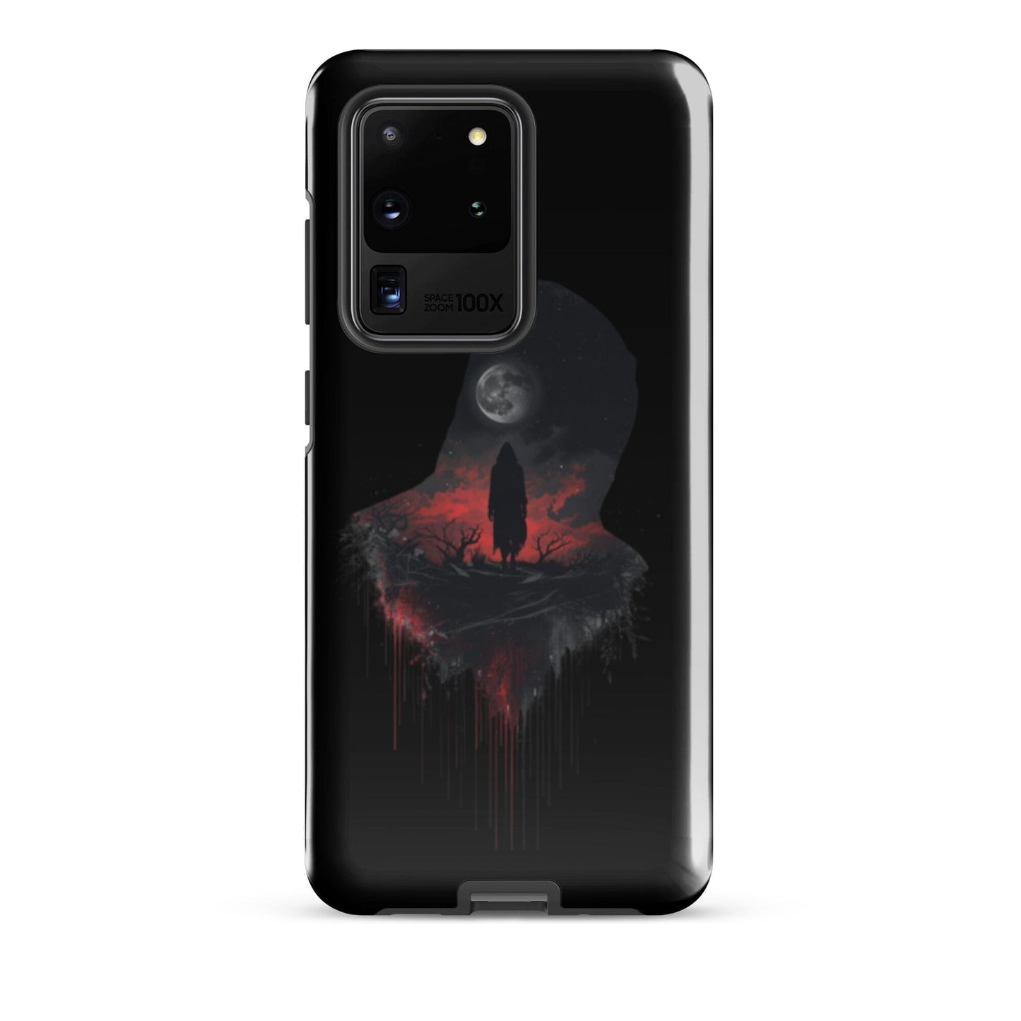 Full Moon & Dark Figure - Dripping Blood Style Tough Case for Samsung® Phone Accessories Savvishly Savvique Samsung Galaxy S20 Ultra 