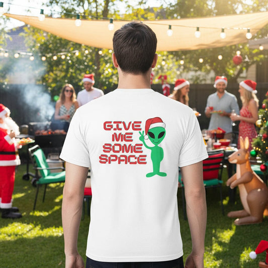Give Me Some Space Alien Christmas T-Shirt - Funny Holiday Tee Shirts Savvishly Savvique XS 