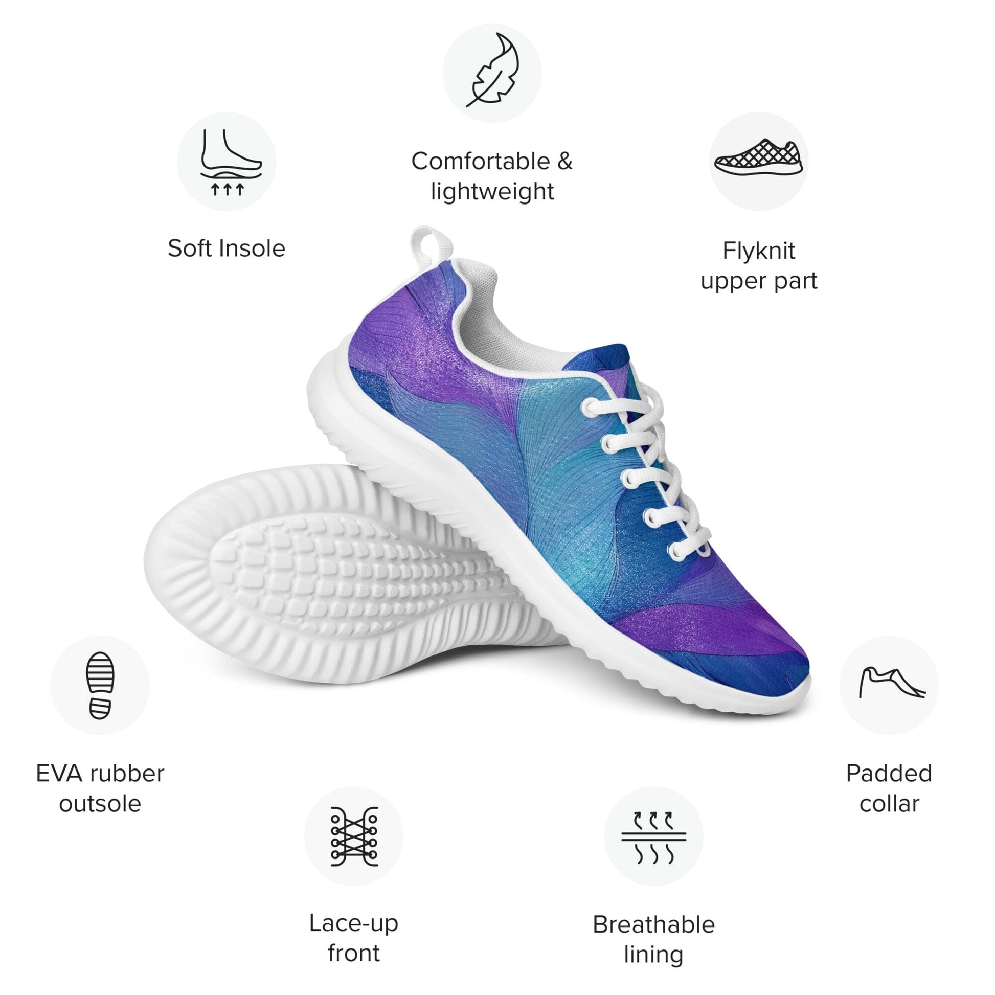 Gym Gal Women's Athletic Shoes - Botanical Geometric Performance Sneakers Women's Athletic Shoes Savvishly Savvique 