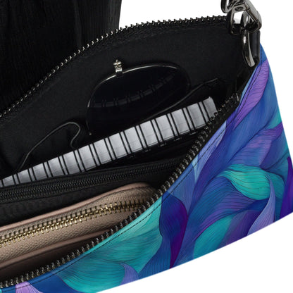 Gym Gal Women's Crossbody Bag - Botanical Geometric Faux Leather Women's Bags Savvishly Savvique 