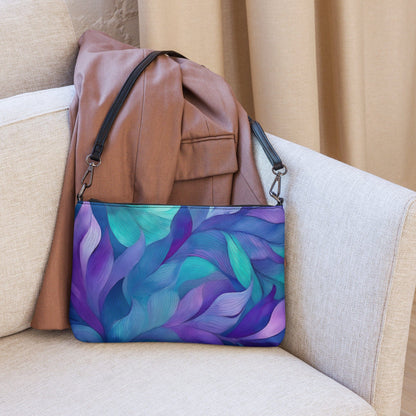 Gym Gal Women's Crossbody Bag - Botanical Geometric Faux Leather Women's Bags Savvishly Savvique 
