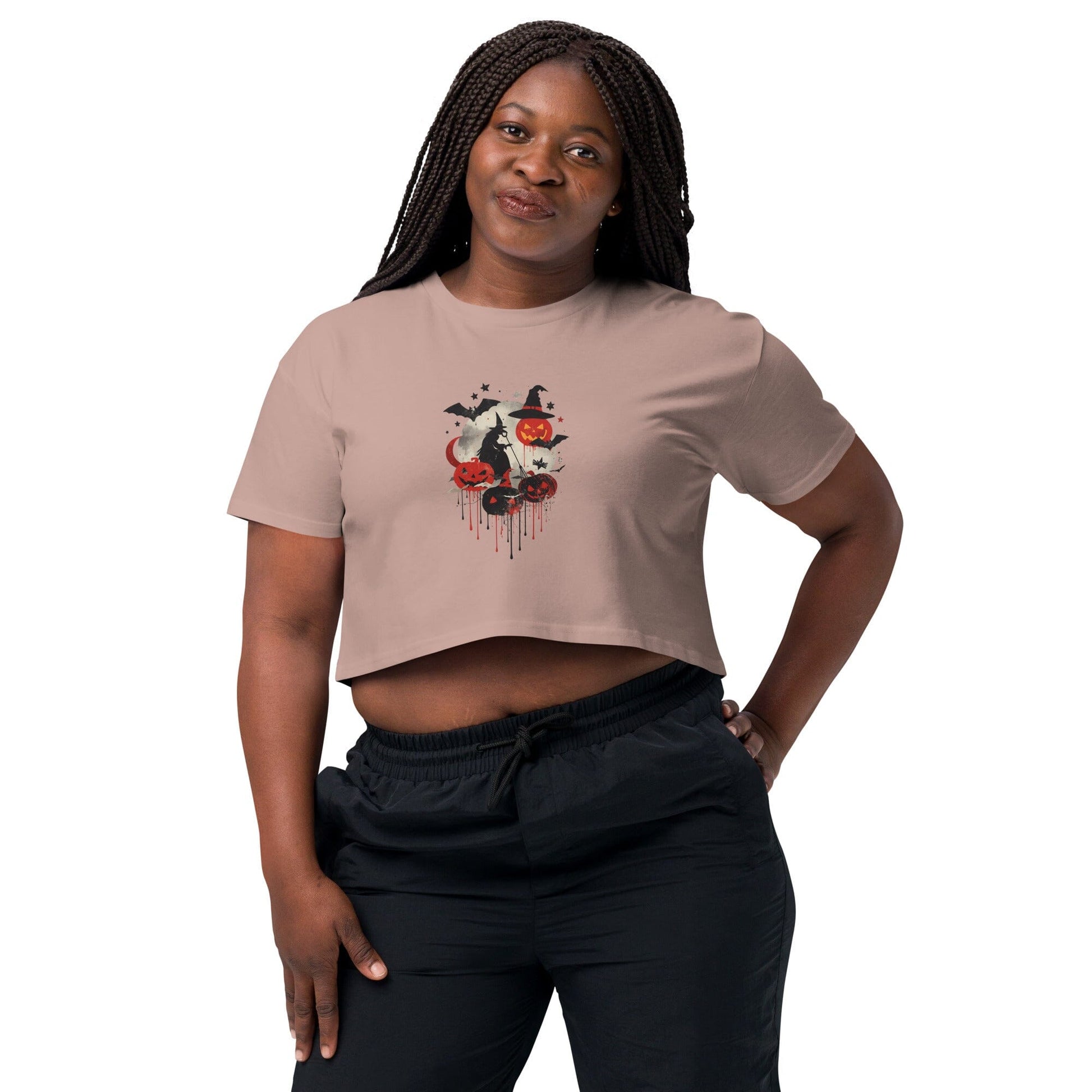 Halloween Dripping Design-Women’s crop top Crop Tops Savvishly Savvique 