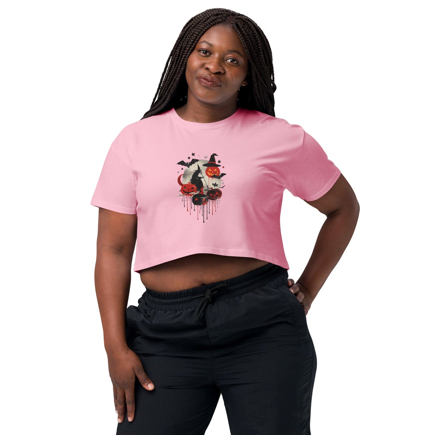 Halloween Dripping Design-Women’s crop top Crop Tops Savvishly Savvique 