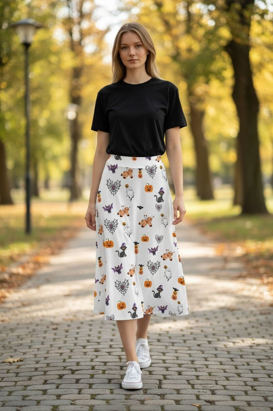 Halloween High-Waisted Fishtail Skirt - Cheeky Collage Design skirts Savvishly Savvique 