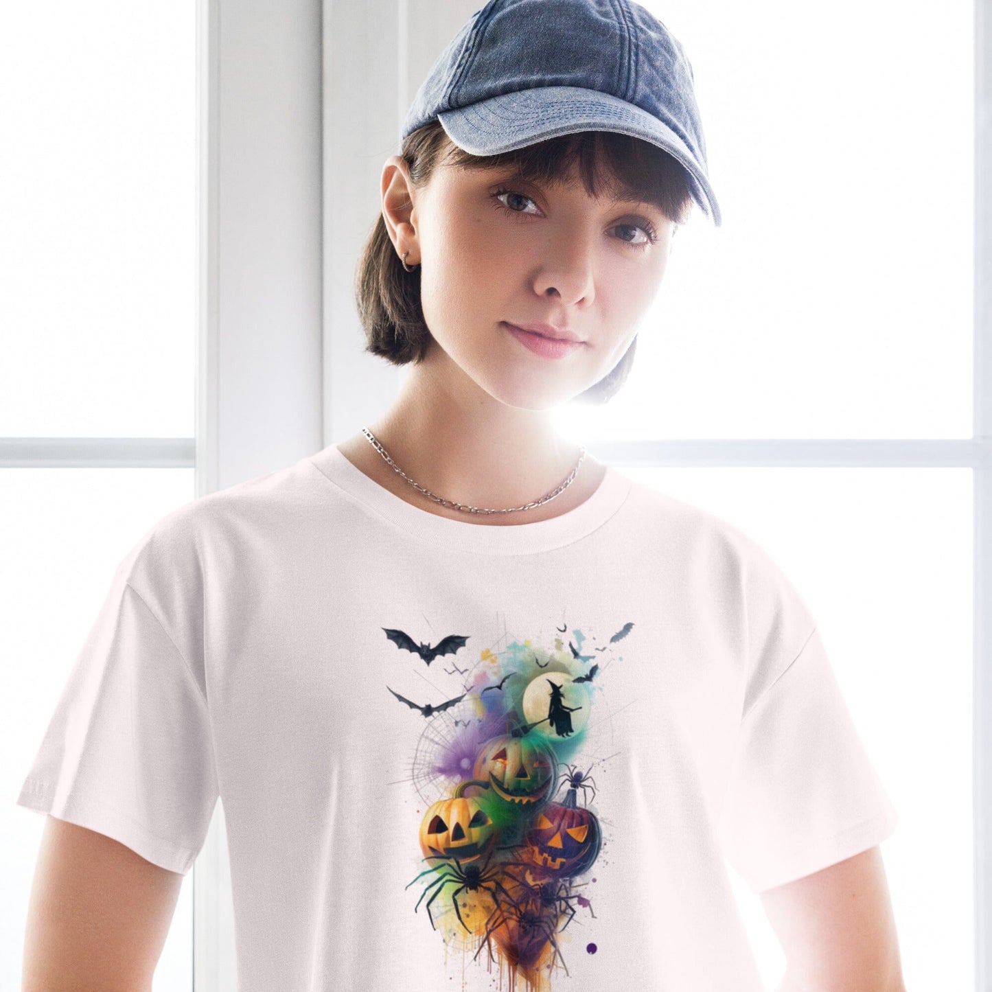 Halloween Mash Together Women's Crop Top - Vibrant Spooky Design Crop Tops Savvishly Savvique Orchid XS 