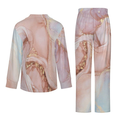 Long Sleeve Pajama Set - Lush Rosé Collection Pajama Sets Savvishly Savvique 