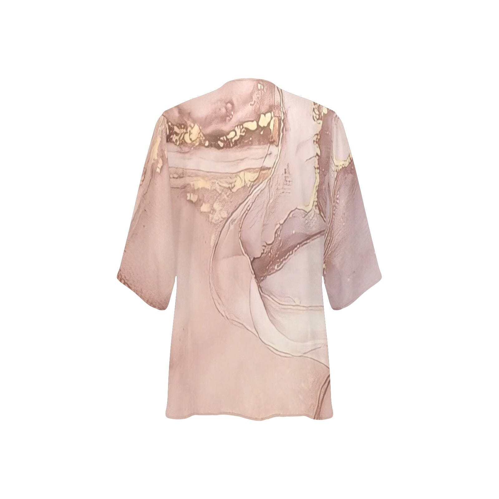 Lush Rosé Elegant Chiffon Kimono Cover Up - Lightweight Beach & Resort Wear Cover Ups & Kimonos Savvishly Savvique 