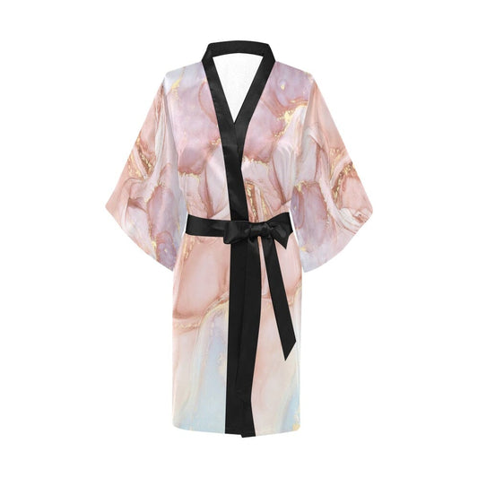 Lush Rosé Luxurious Kimono Robe - Elegant Comfort & Style Robes & Loungewear Savvishly Savvique XS 