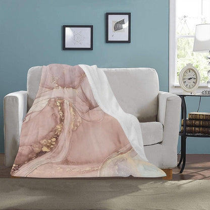 Lush Rosé Ultra-Soft Micro Fleece Throw Blanket - Premium Comfort Home & Living - Blankets Savvishly Savvique 