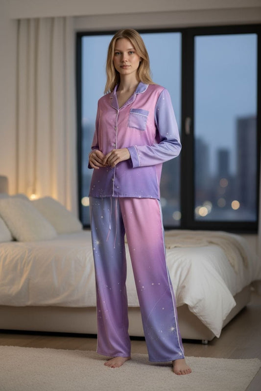Luxurious Purple Pajama Set - Royal Comfort Collection Sleepwear Sets Savvishly Savvique 