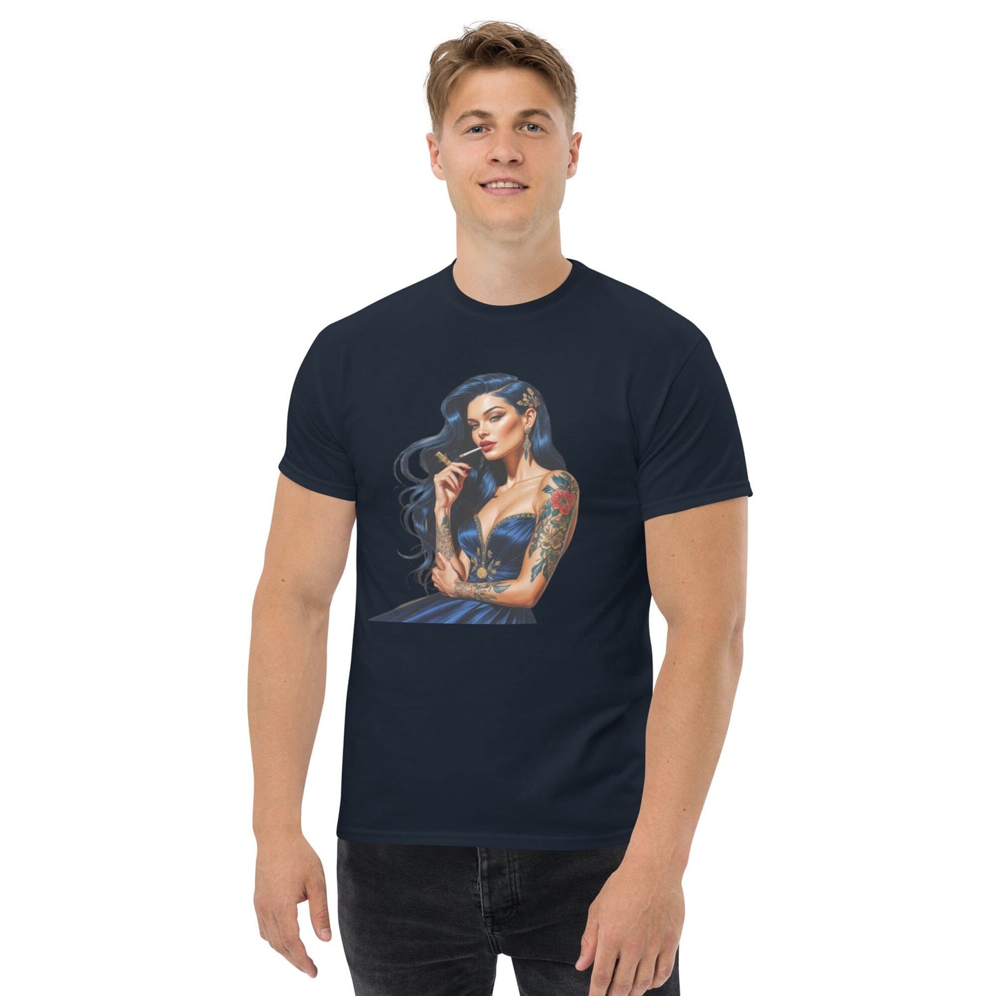 Men's Classic Cotton Tee - Customer-Approved Comfort Clothing Savvishly Savvique Navy S 