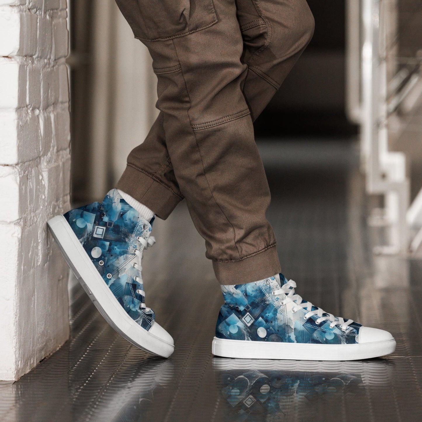 Men's High-Top Canvas Shoes - Custom Street Style Men's Footwear Savvishly Savvique 