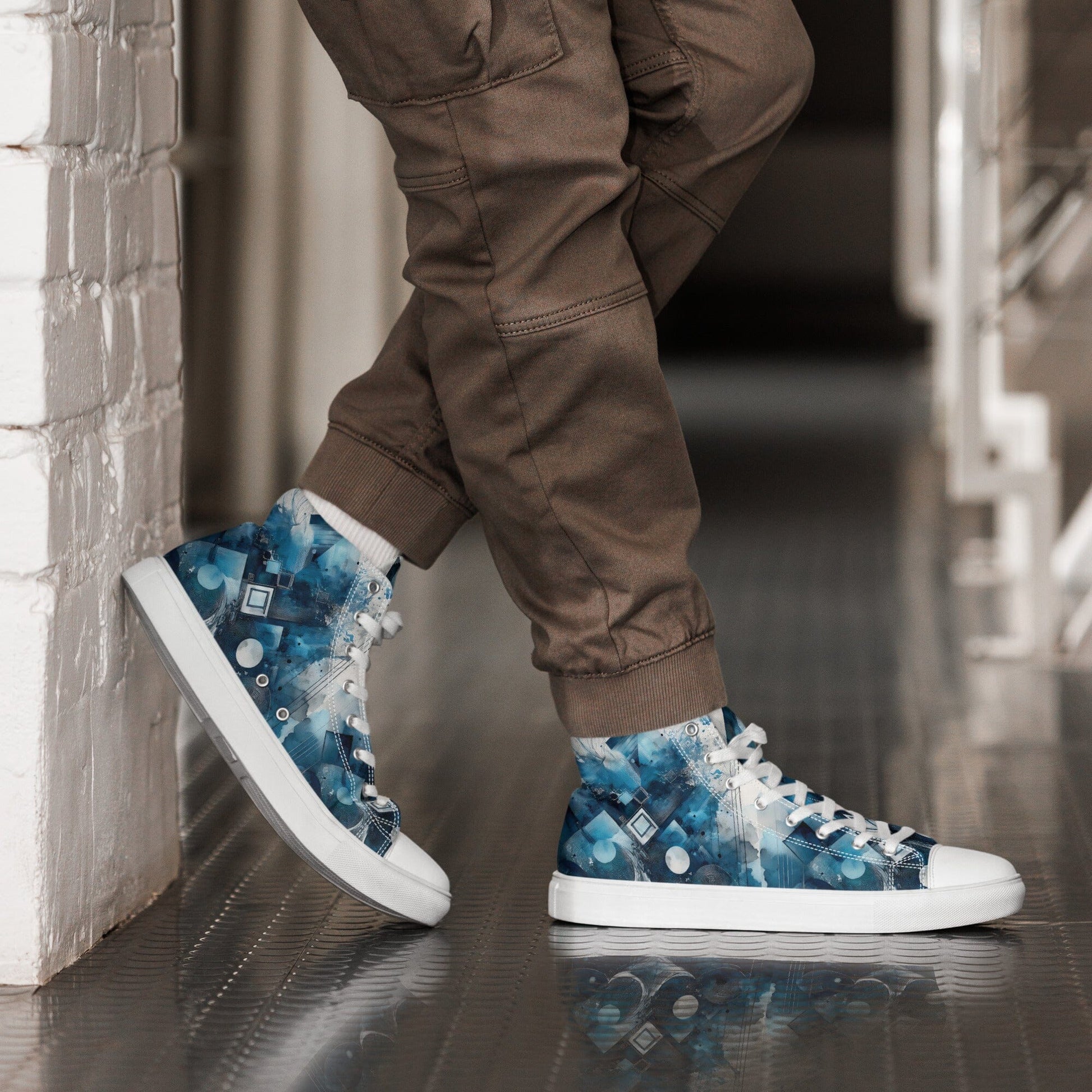 Men's High-Top Canvas Shoes - Custom Street Style Men's Footwear Savvishly Savvique 