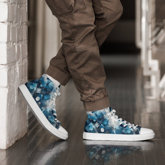 Men's High-Top Canvas Shoes - Custom Street Style Men's Footwear Savvishly Savvique 