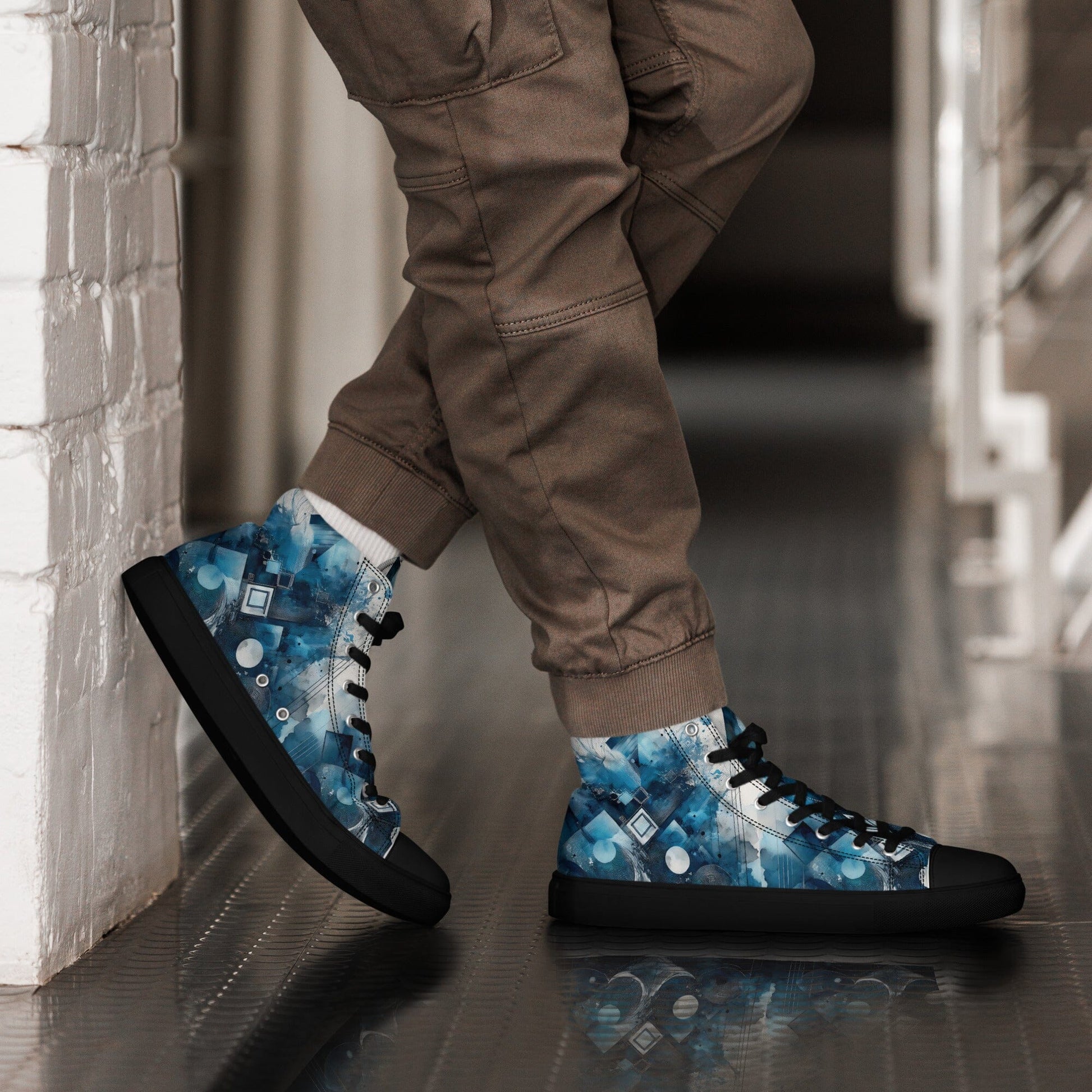 Men's High-Top Canvas Shoes - Custom Street Style Men's Footwear Savvishly Savvique 