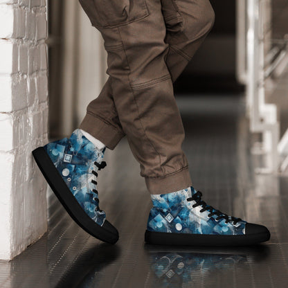 Men's High-Top Canvas Shoes - Custom Street Style Men's Footwear Savvishly Savvique 
