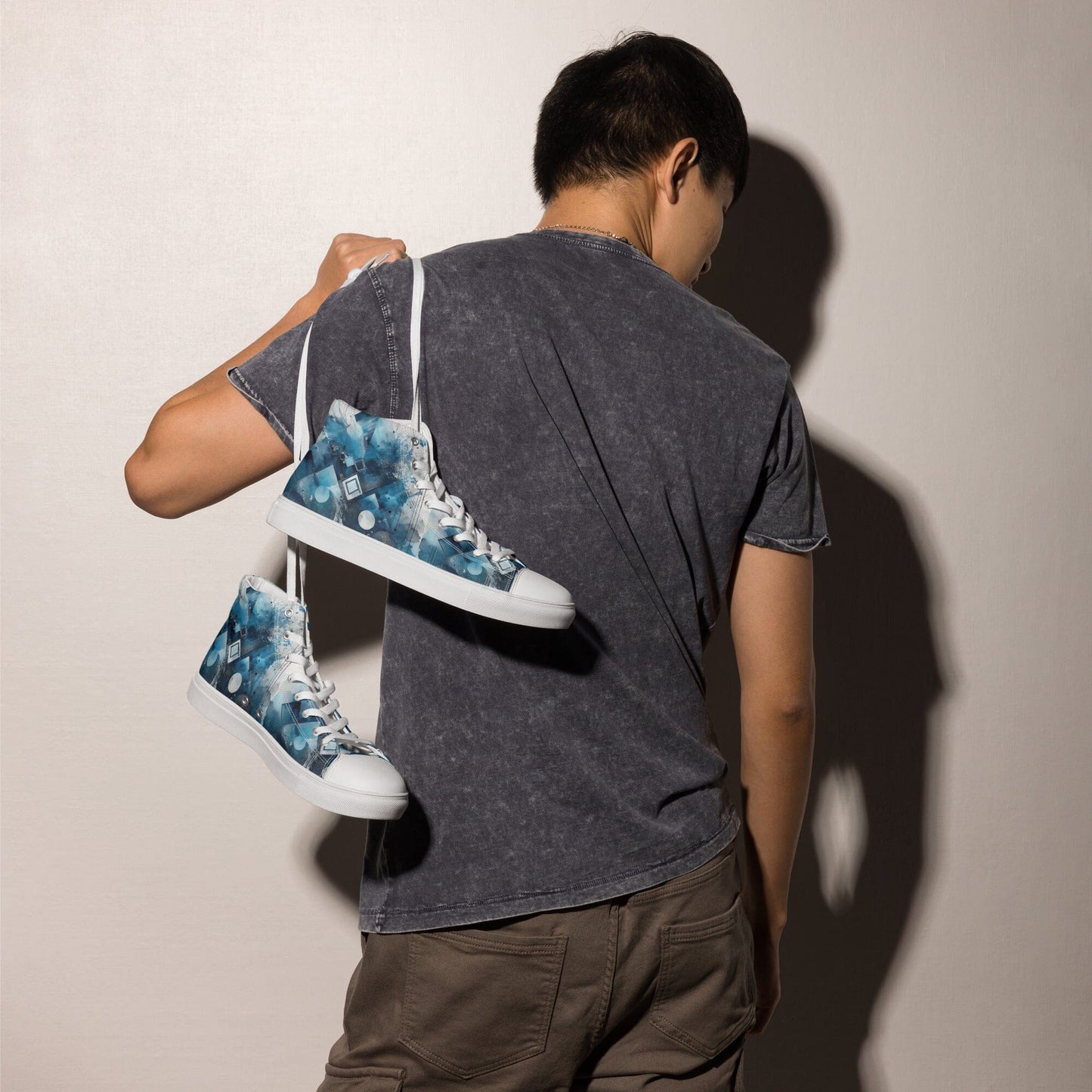 Men's High-Top Canvas Shoes - Custom Street Style Men's Footwear Savvishly Savvique 