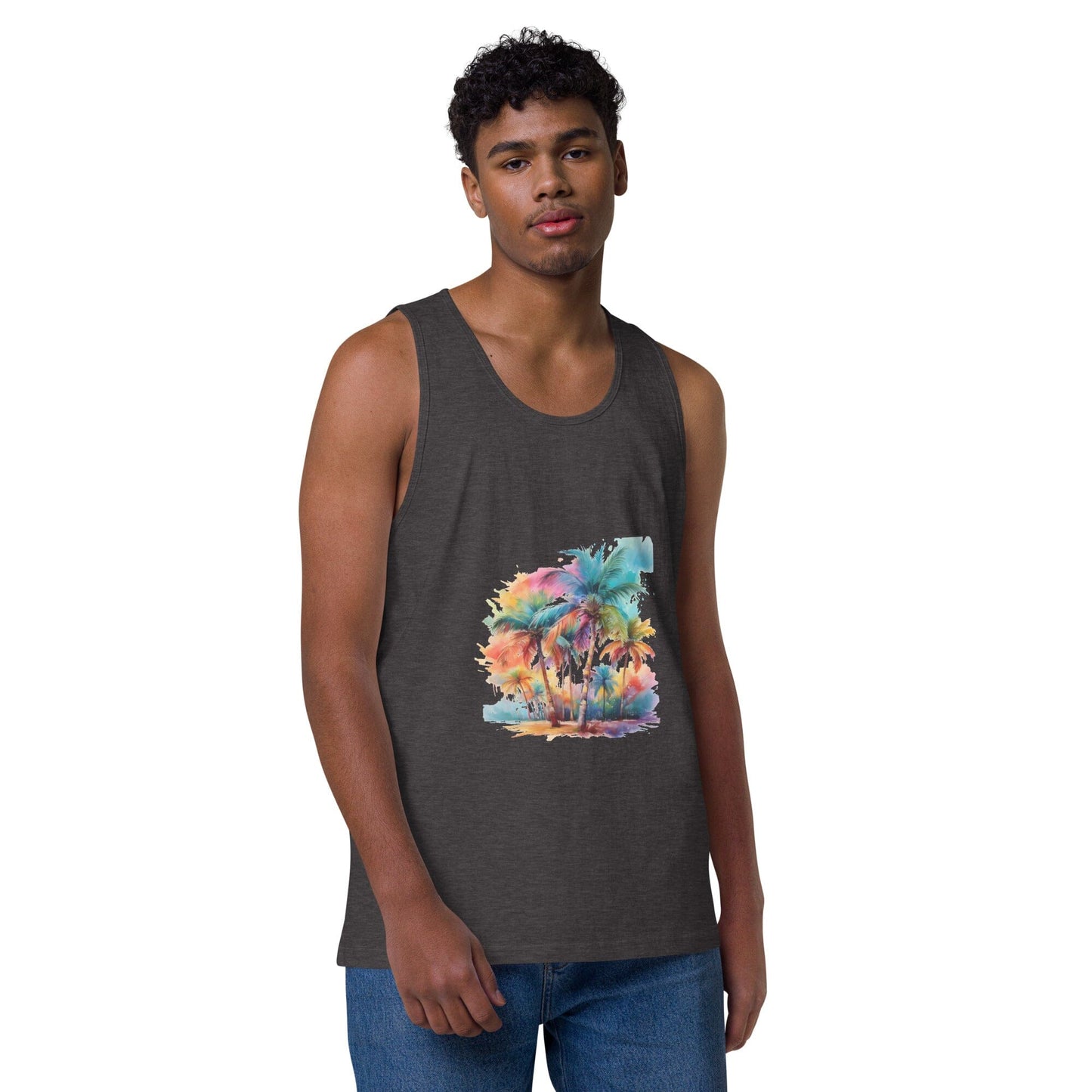 Men's Premium Tank Top - Soft-Washed Comfort & Custom Design Men's Clothing Savvishly Savvique Charcoal Heather S 