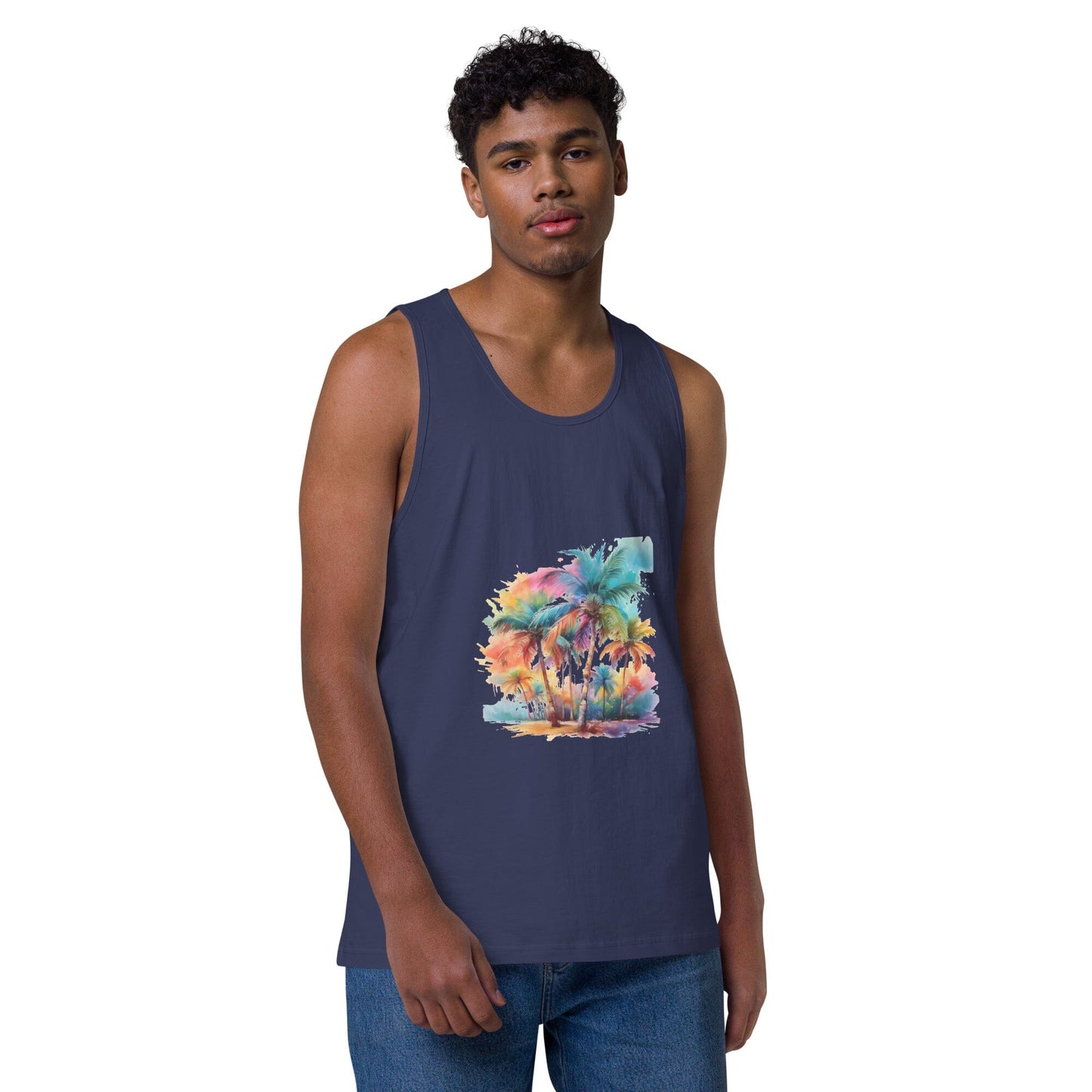 Men's Premium Tank Top - Soft-Washed Comfort & Custom Design Men's Clothing Savvishly Savvique Harbor Blue S 