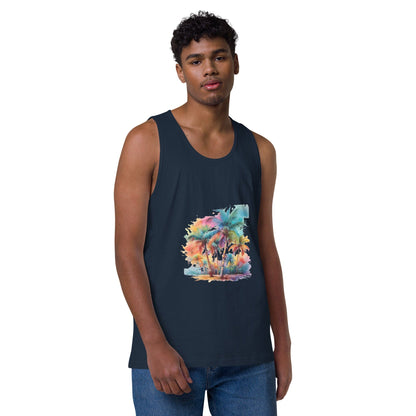 Men's Premium Tank Top - Soft-Washed Comfort & Custom Design Men's Clothing Savvishly Savvique Navy S 