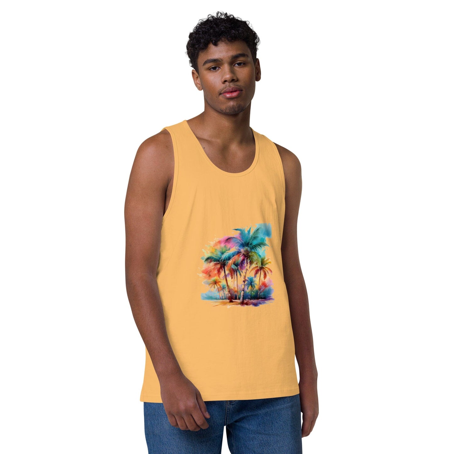 Men's Premium Tank Top - Soft-Washed Comfort & Custom Design Men's Clothing Savvishly Savvique Squash S 