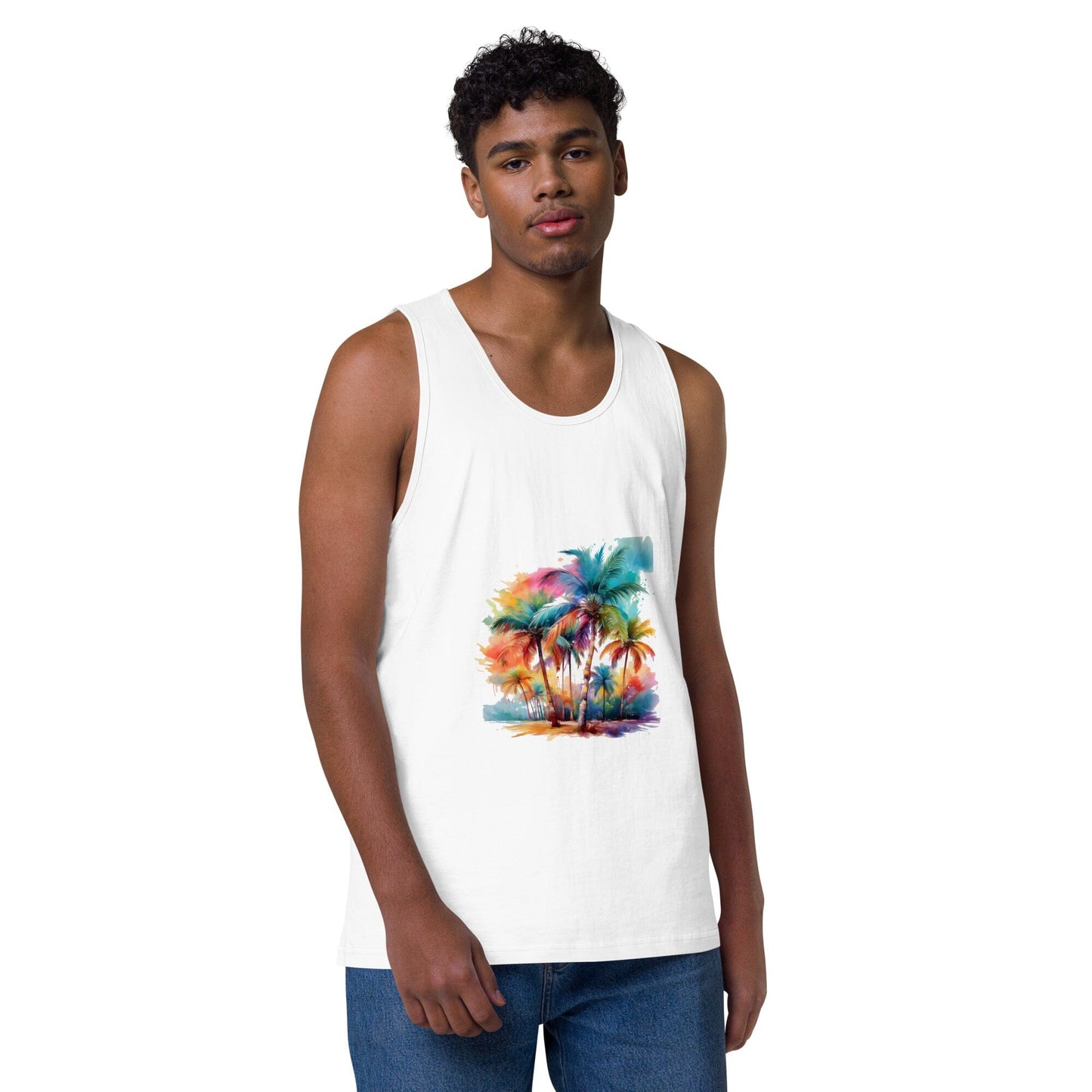 Men's Premium Tank Top - Soft-Washed Comfort & Custom Design Men's Clothing Savvishly Savvique White S 