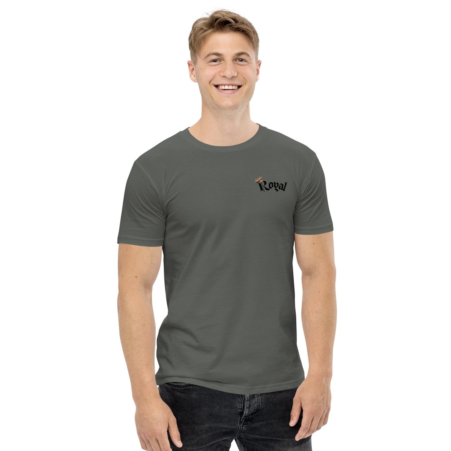 Mens Royal T-Shirt mens shirt Savvishly Savvique Charcoal S 