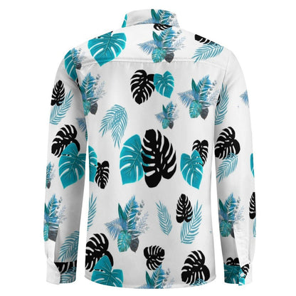 Men's Tropical Lux Long Sleeve Button-Up Shirt - Premium Casual Wear Shirts Savvishly Savvique 