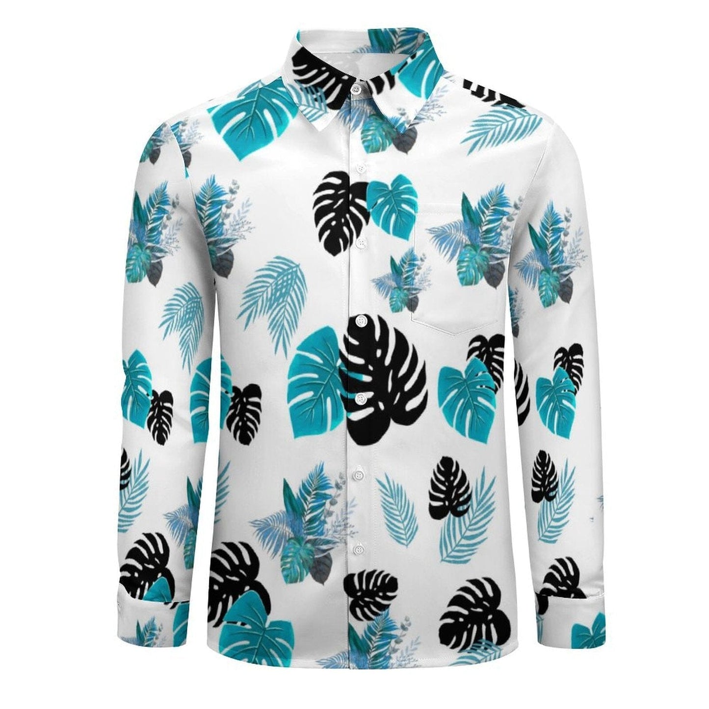 Men's Tropical Lux Long Sleeve Button-Up Shirt - Premium Casual Wear Shirts Savvishly Savvique 